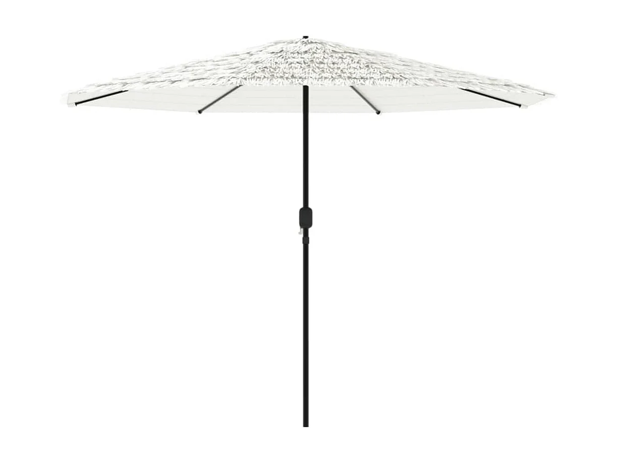 Parasol de jardin-Parasol d'extérieur avec mât en acier blanc 324x324x247 cm