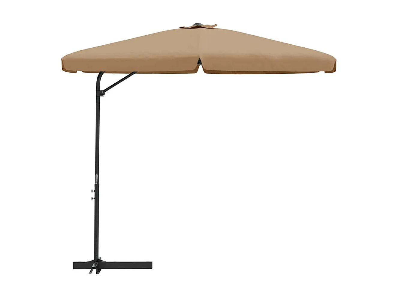 Parasol de jardin-Parasol d'extérieur avec mât en acier 300 cm Taupe