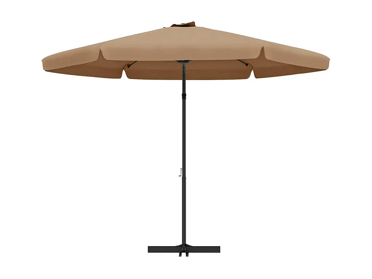 Parasol de jardin-Parasol d'extérieur avec mât en acier 300 cm Taupe