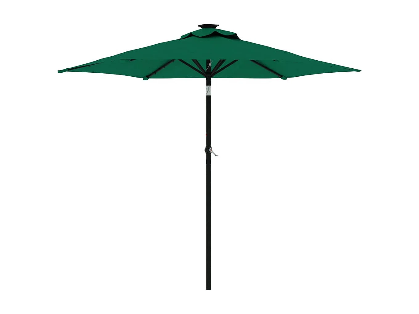 Parasol de jardin-Parasol d'extérieur avec mât en acier vert 225x225x212 cm