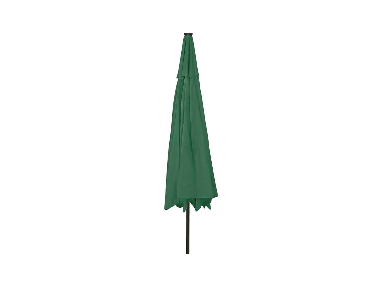 Parasol de jardin-Parasol d'extérieur avec lumières LED et mât en métal 400 cm vert