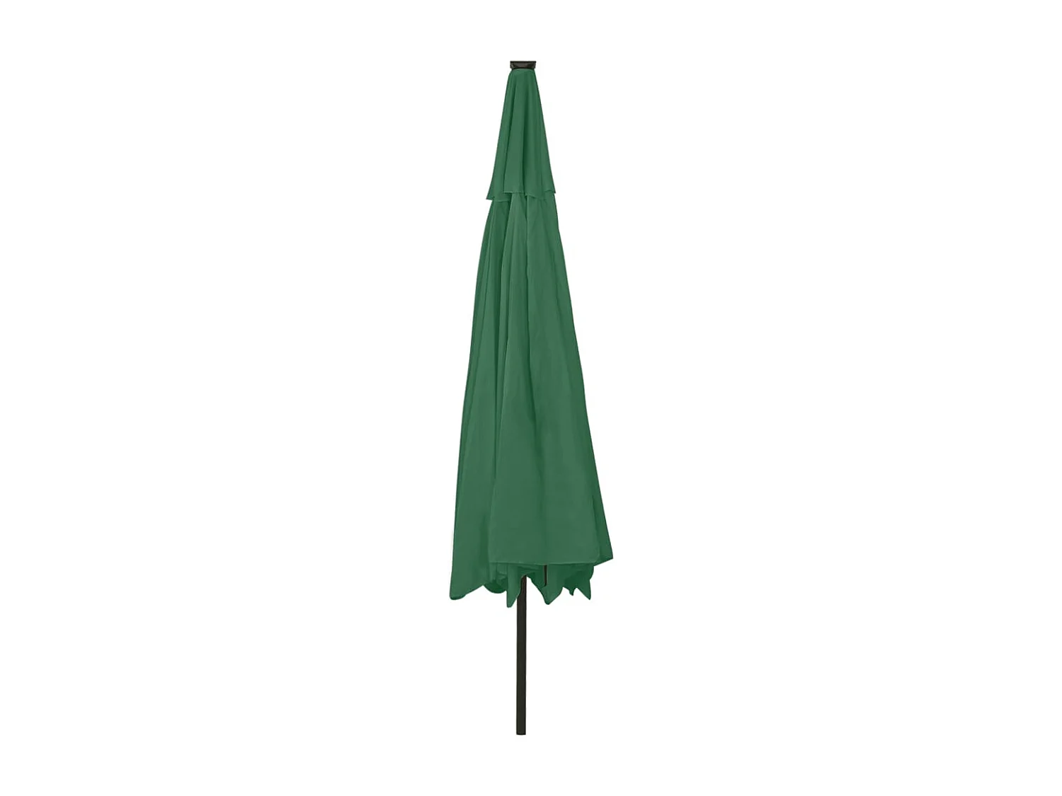 Parasol de jardin-Parasol d'extérieur avec lumières LED et mât en métal 400 cm vert