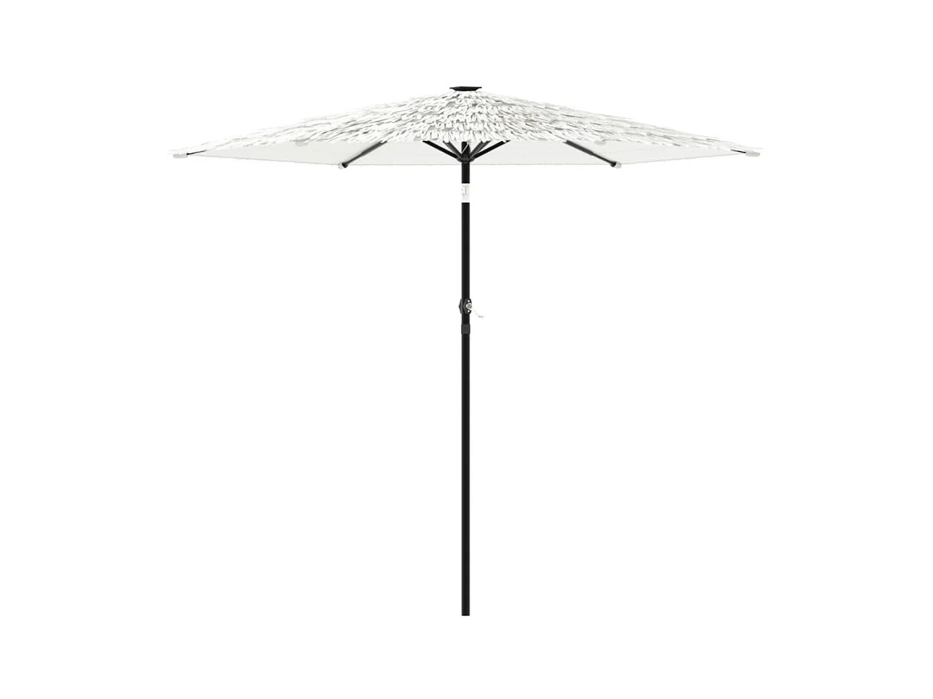 Parasol de jardin-Parasol d'extérieur avec mât en acier blanc 268x268x226 cm