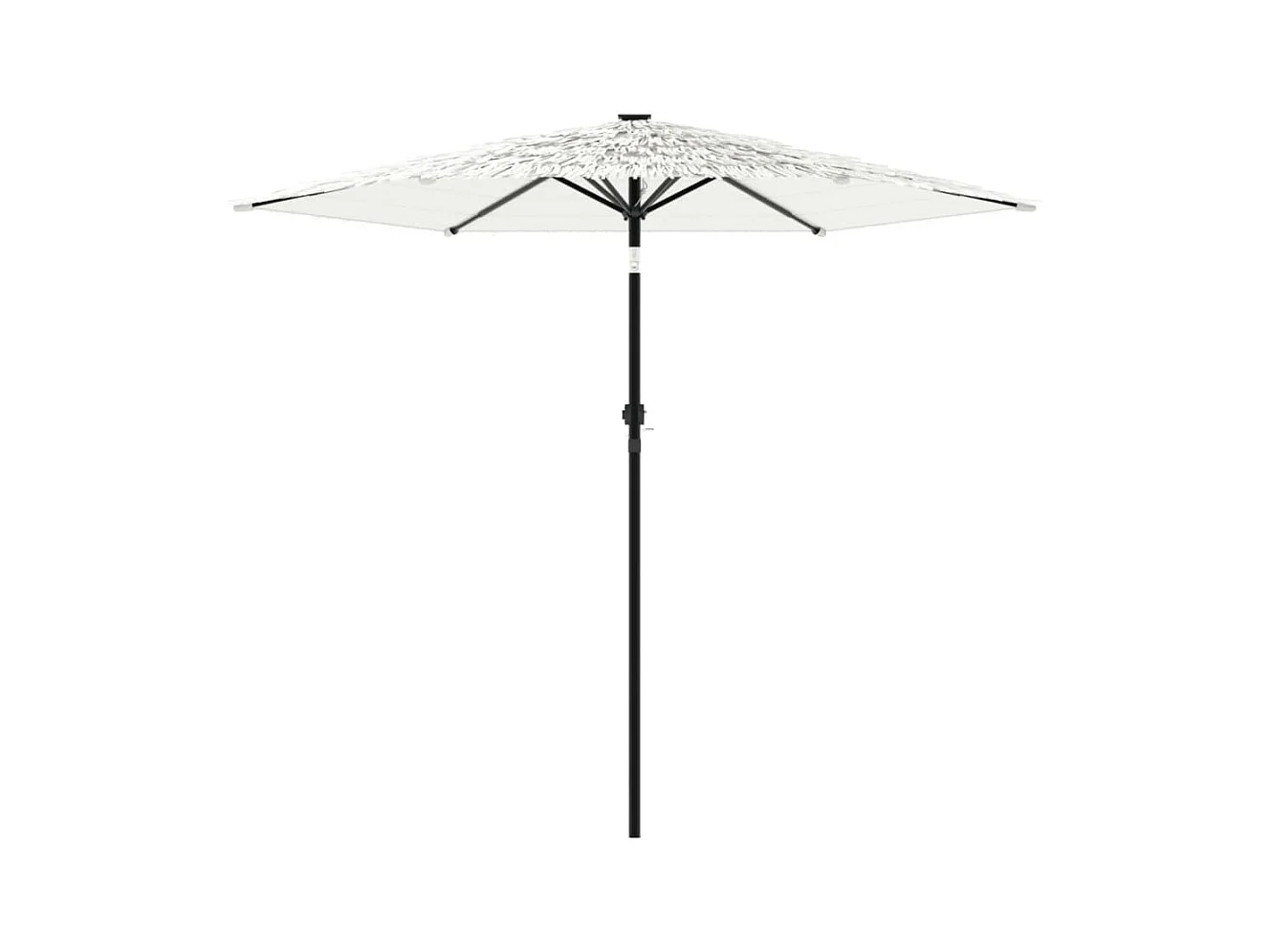 Parasol de jardin-Parasol d'extérieur avec mât en acier blanc 268x268x226 cm