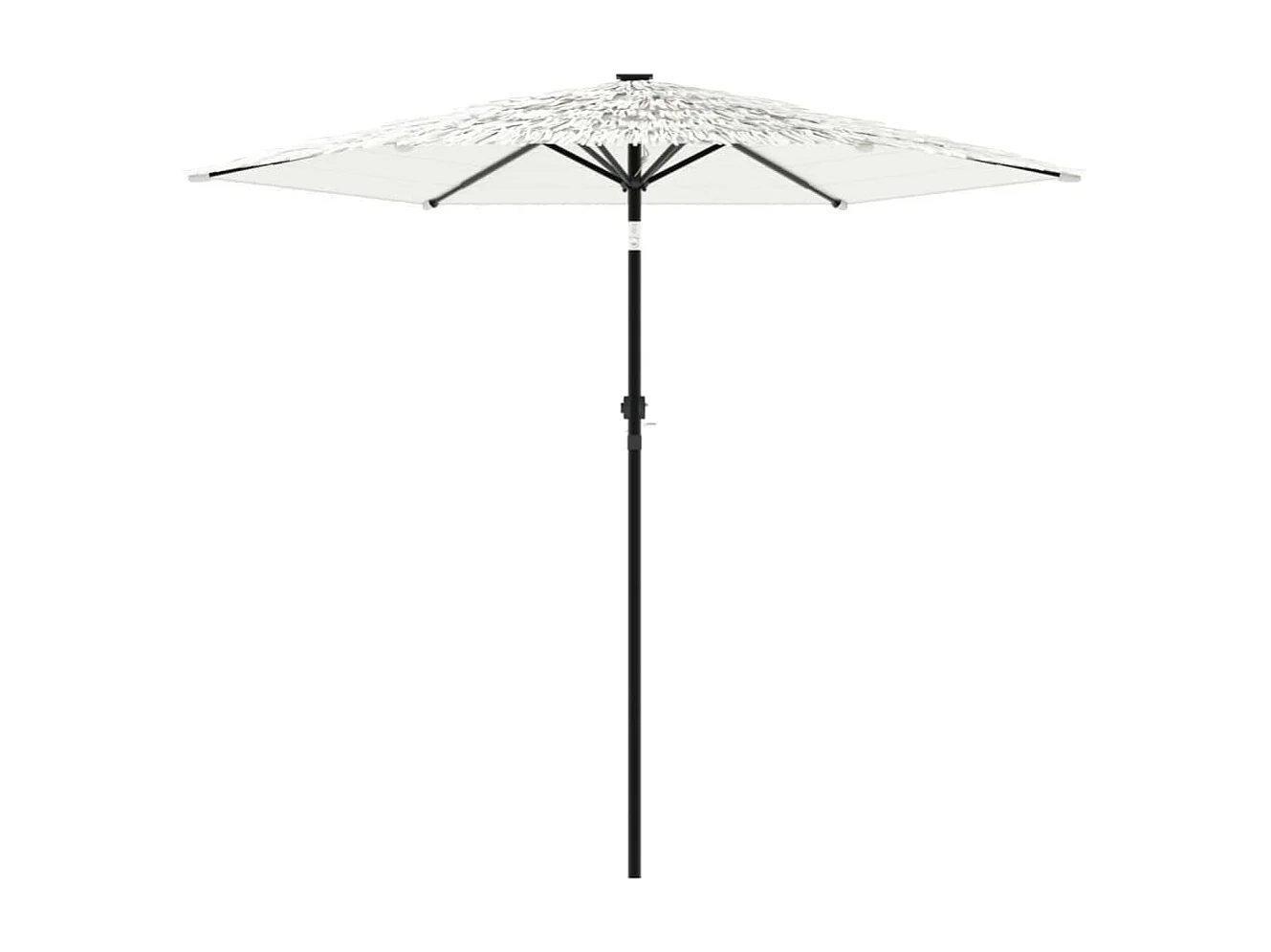 Parasol de jardin-Parasol d'extérieur avec mât en acier blanc 268x268x226 cm