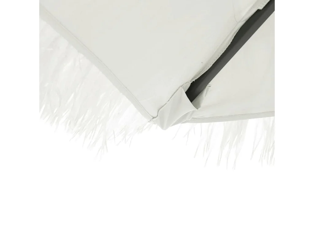 Parasol de jardin-Parasol d'extérieur avec mât en acier blanc 268x268x226 cm