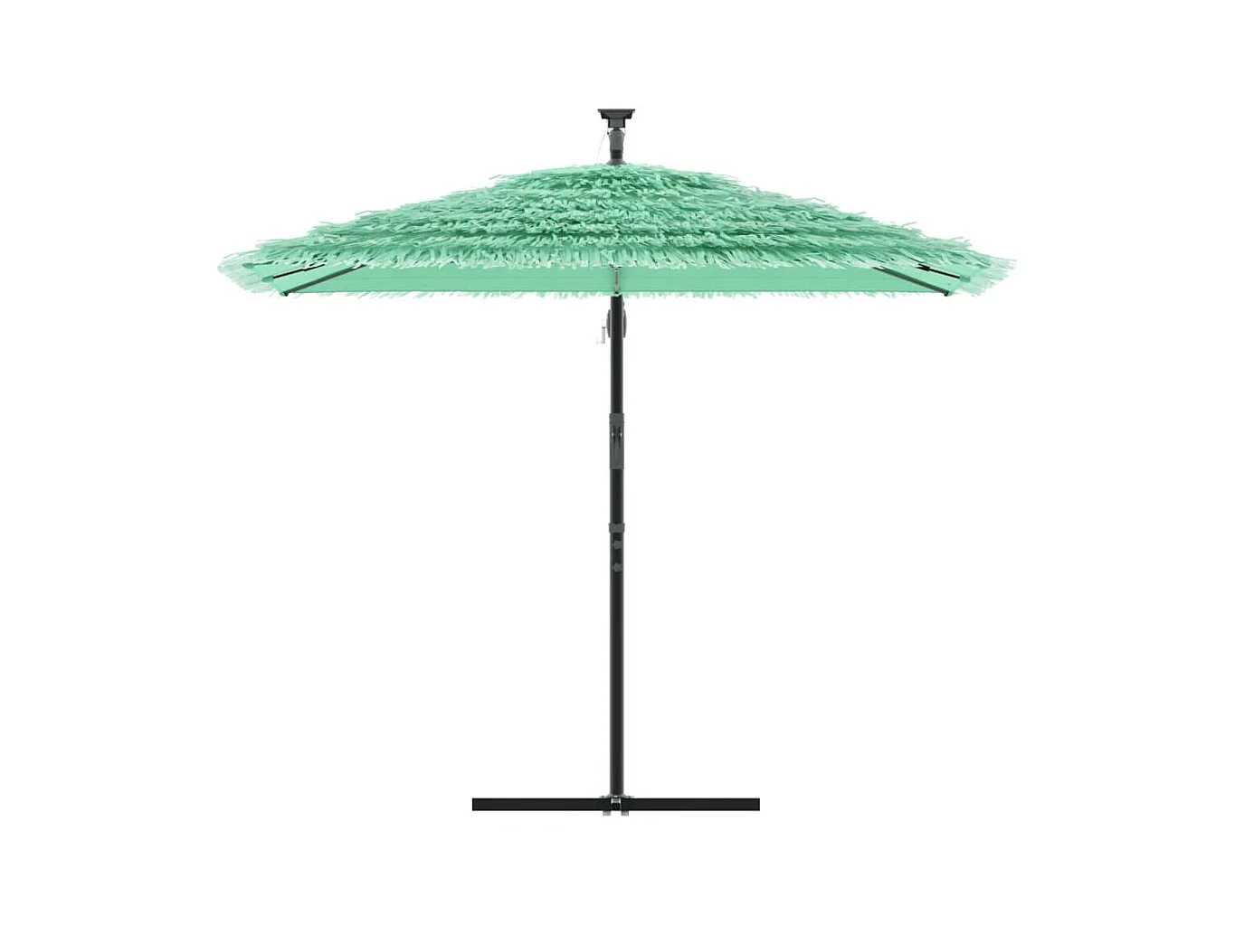 Parasol de jardin-Parasol d'extérieur avec mât en acier vert 246x246x230 cm