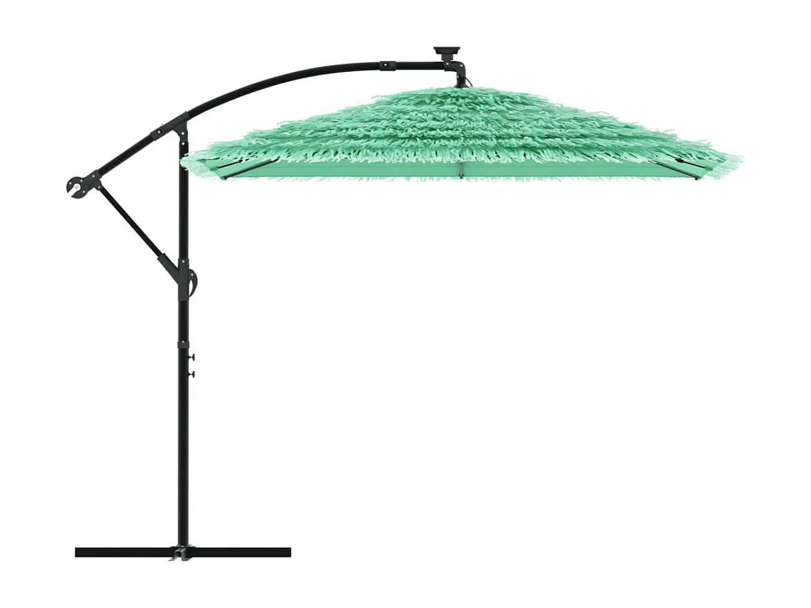 Parasol de jardin-Parasol d'extérieur avec mât en acier vert 246x246x230 cm