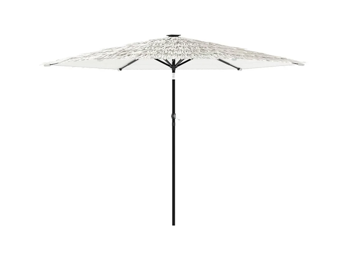 Parasol de jardin-Parasol d'extérieur avec mât en acier blanc 288x288x225 cm