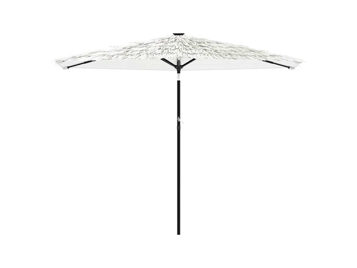 Parasol de jardin-Parasol d'extérieur avec mât en acier blanc 288x288x225 cm