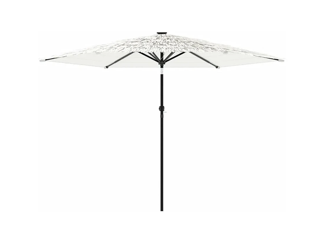 Parasol de jardin-Parasol d'extérieur avec mât en acier blanc 288x288x225 cm
