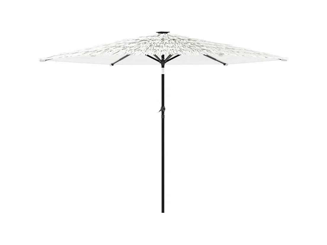 Parasol de jardin-Parasol d'extérieur avec mât en acier blanc 288x288x225 cm