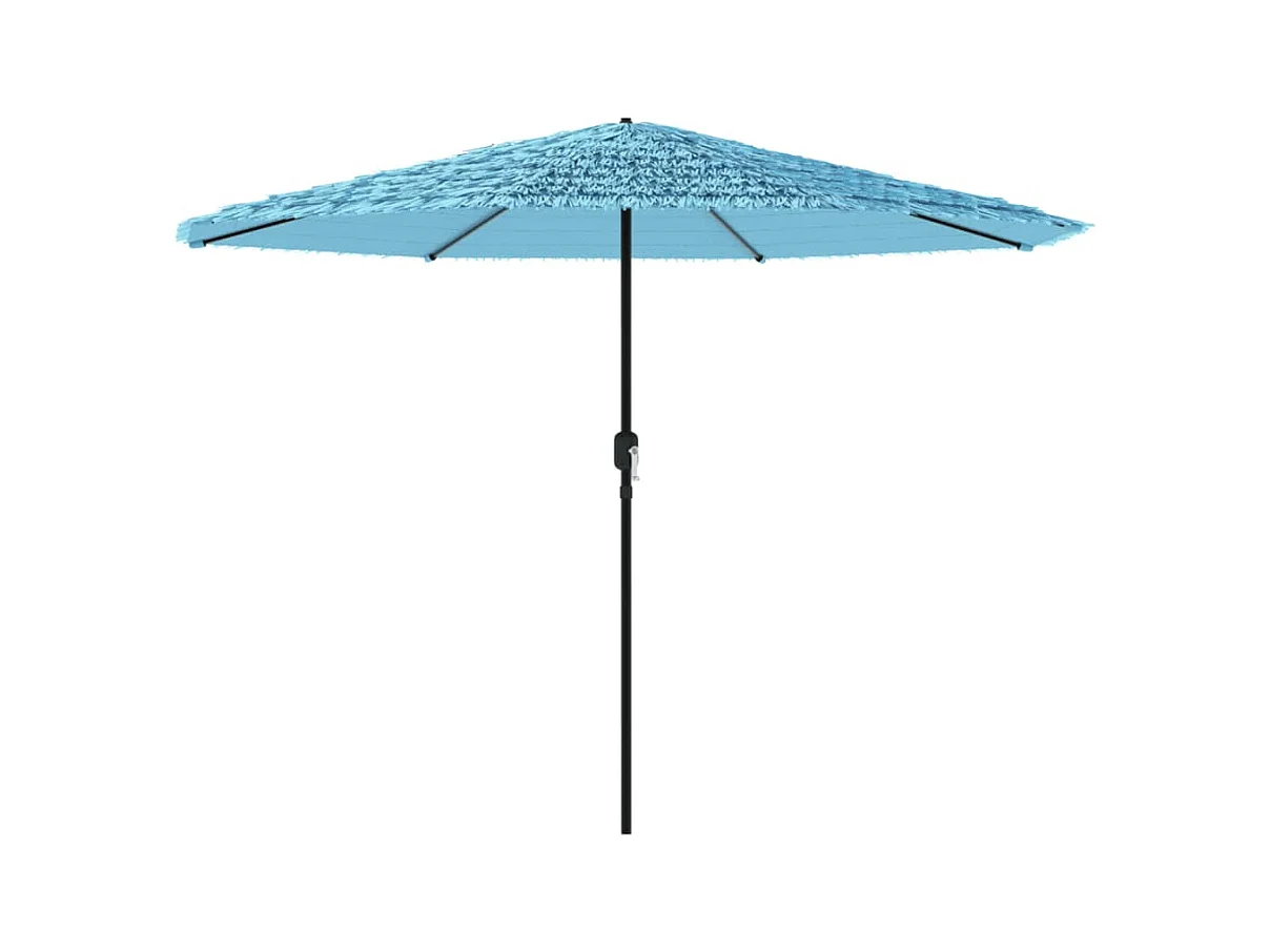Parasol de jardin-Parasol d'extérieur avec mât en acier bleu 324x324x247 cm
