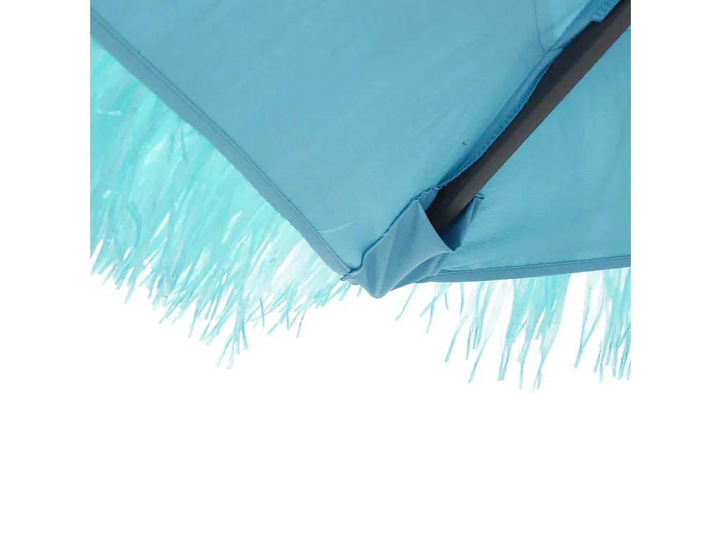 Parasol de jardin-Parasol d'extérieur avec mât en acier bleu 324x324x247 cm