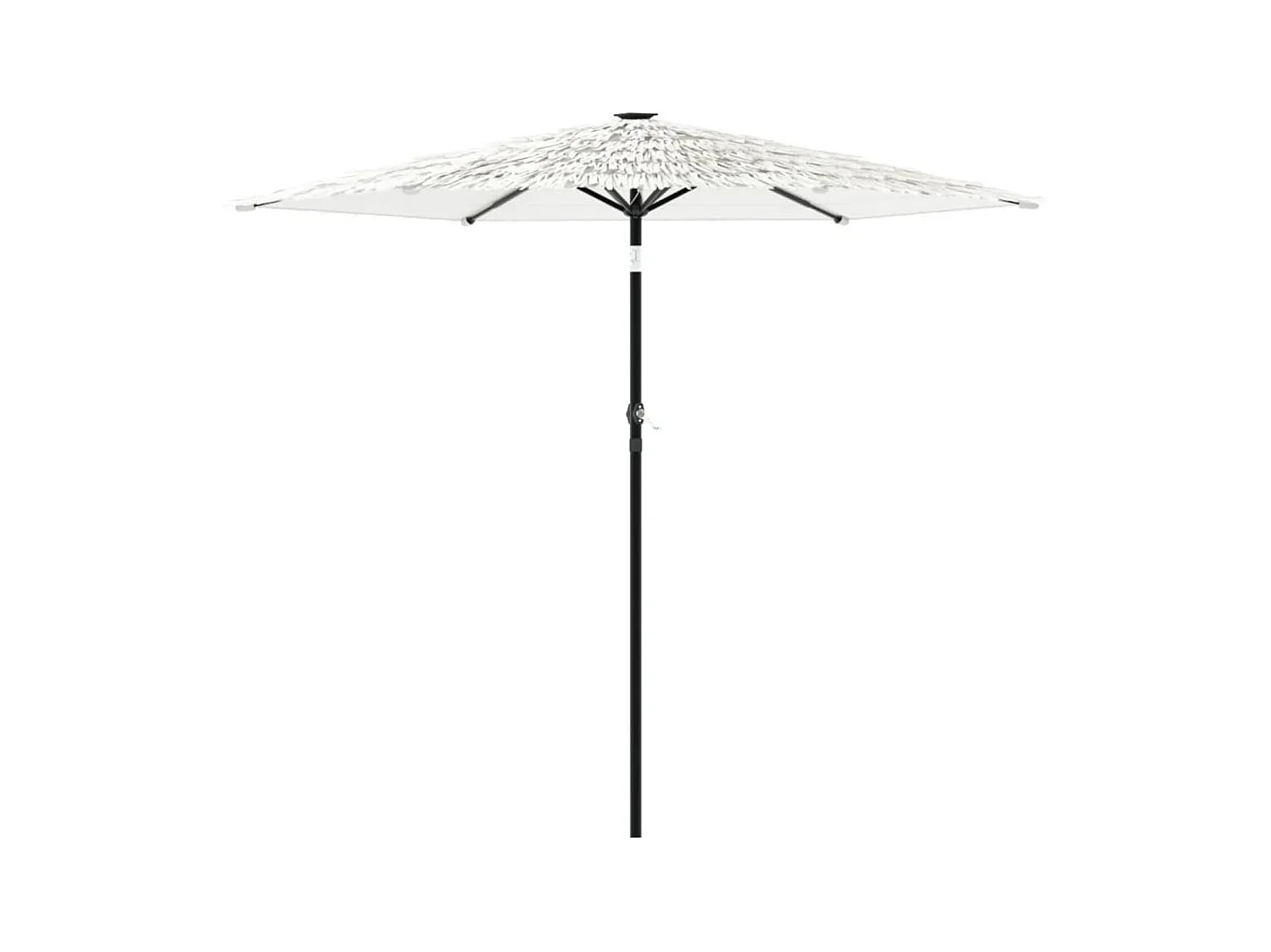 Parasol de jardin-Parasol d'extérieur avec mât en acier blanc 223x223x213 cm