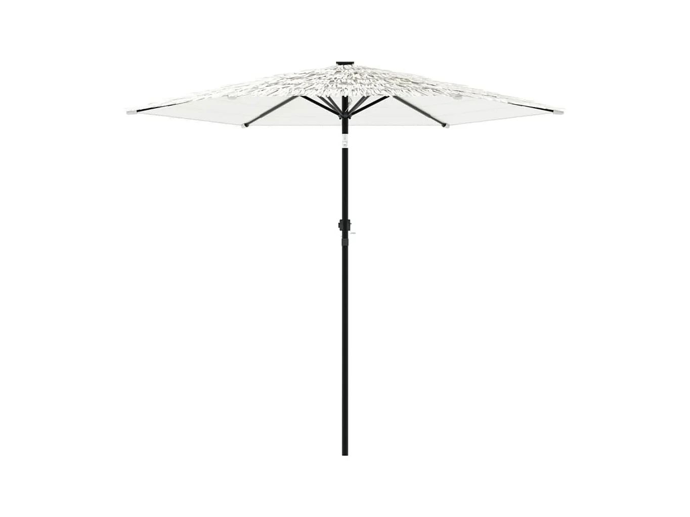 Parasol de jardin-Parasol d'extérieur avec mât en acier blanc 223x223x213 cm