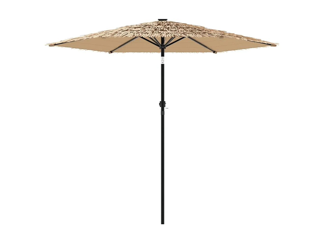 Parasol de jardin-Parasol d'extérieur avec mât en acier marron 223x223x213 cm