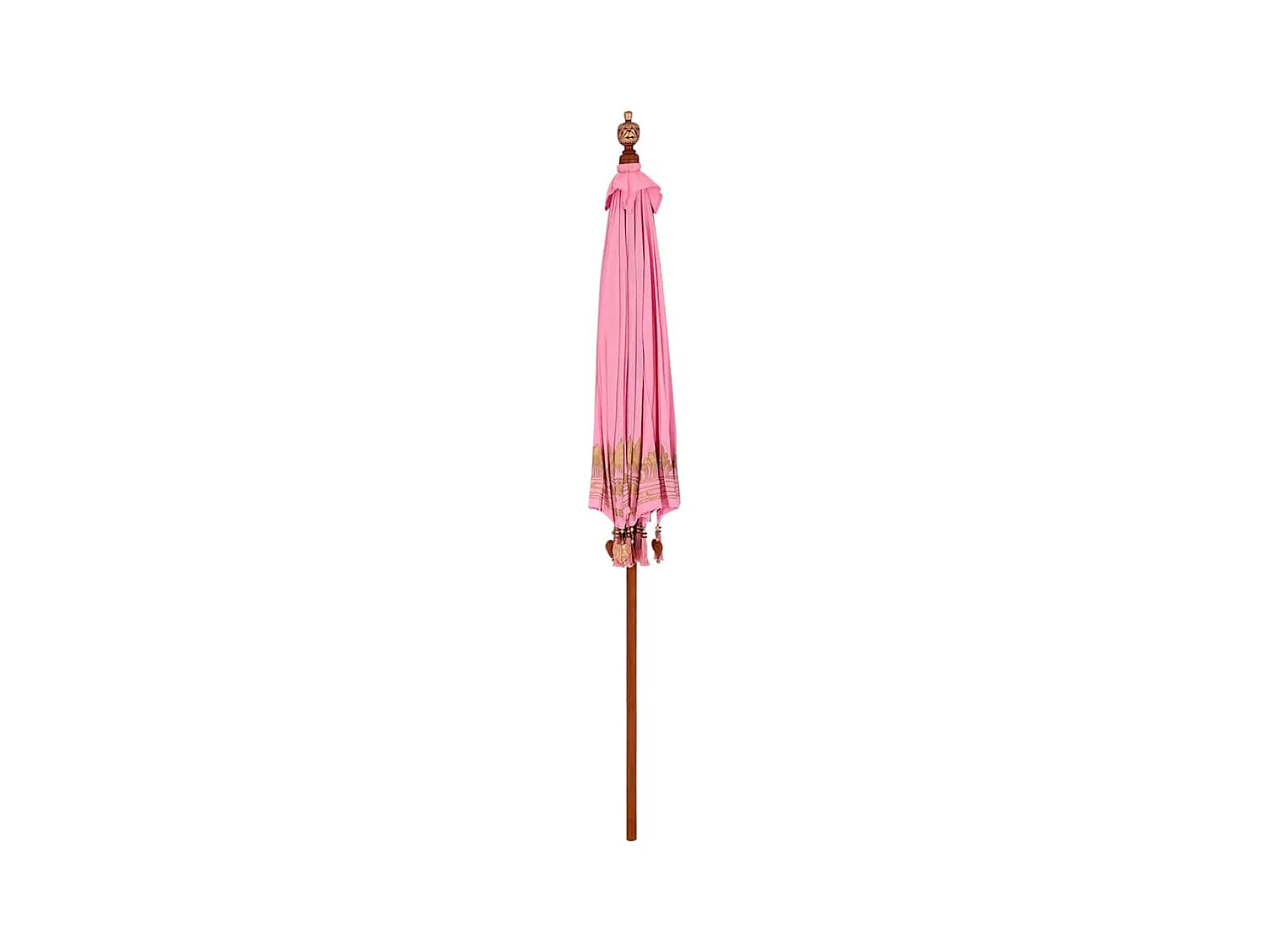 Parasol de jardin-Parasol balinais Rose (210-220) x 260 cm Coton et bois massif