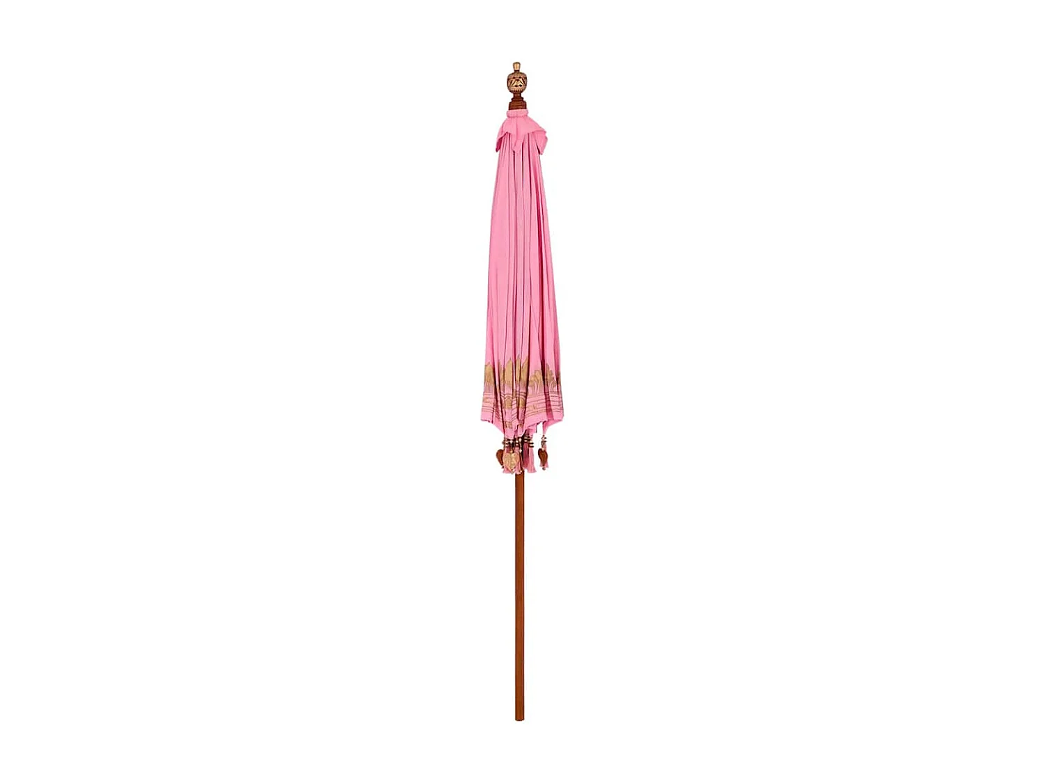 Parasol de jardin-Parasol balinais Rose (210-220) x 260 cm Coton et bois massif