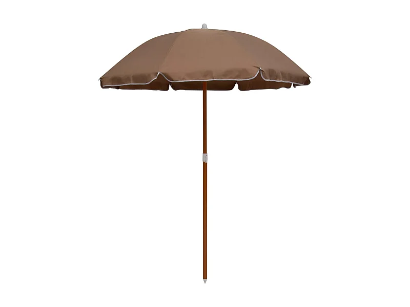 Parasol de jardin-Parasol d'extérieur avec mât en acier 180 cm taupe