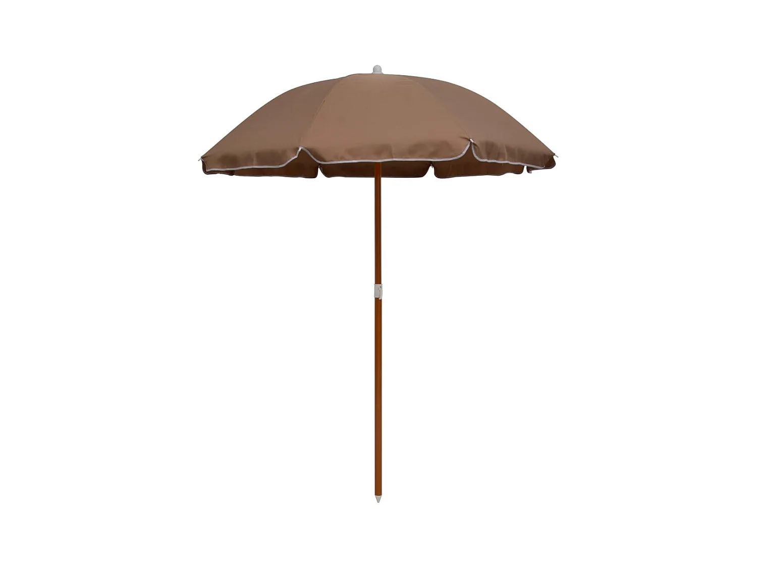 Parasol de jardin-Parasol d'extérieur avec mât en acier 180 cm taupe