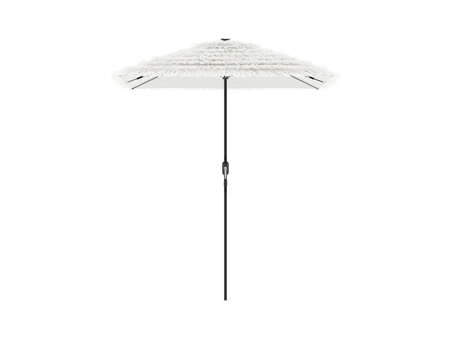 Parasol de jardin-Parasol d'extérieur avec mât en acier blanc 300x200x250 cm