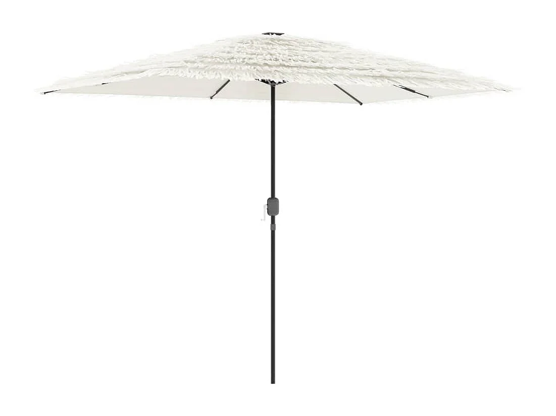 Parasol de jardin-Parasol d'extérieur avec mât en acier blanc 300x200x250 cm
