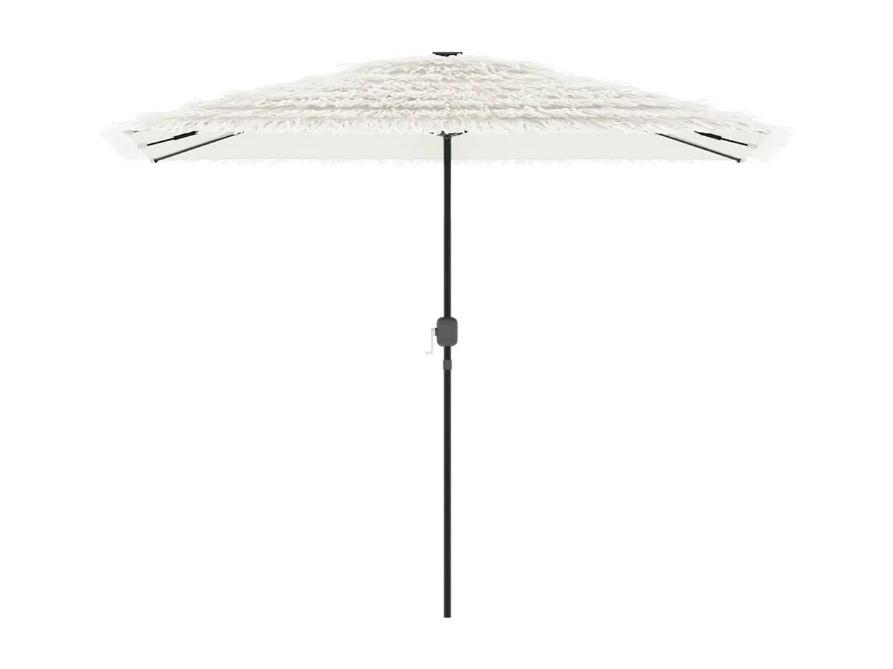 Parasol de jardin-Parasol d'extérieur avec mât en acier blanc 300x200x250 cm