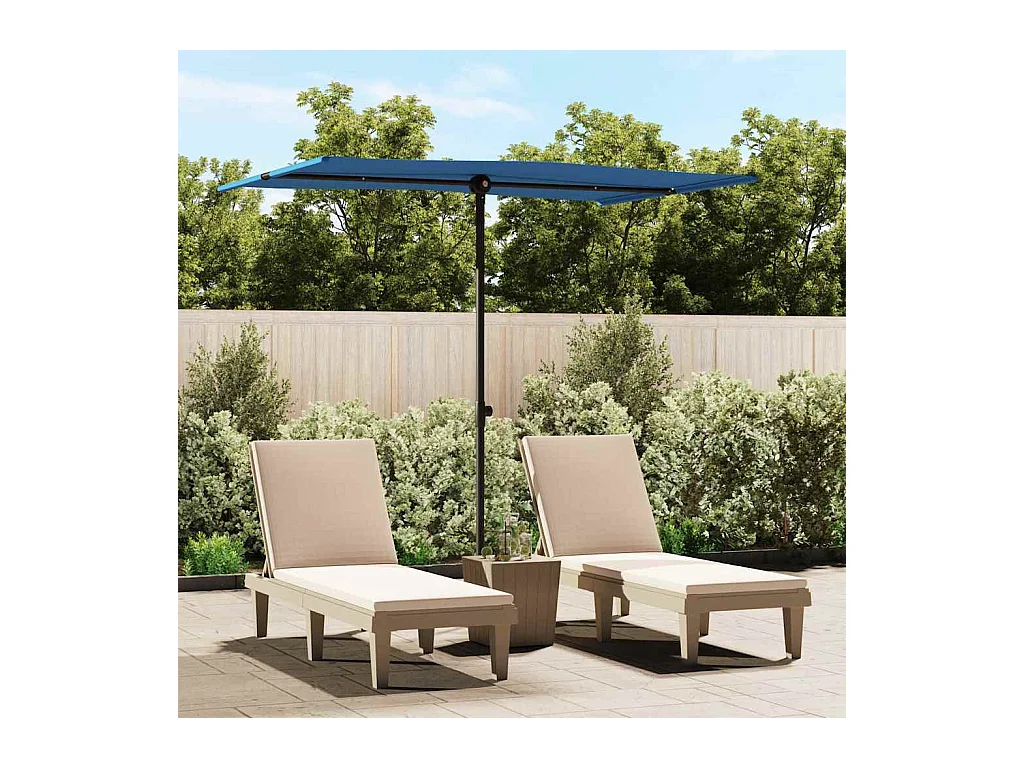 Parasol de jardin-Parasol d'extérieur avec mât en aluminium 2x1,5 m Bleu azuré