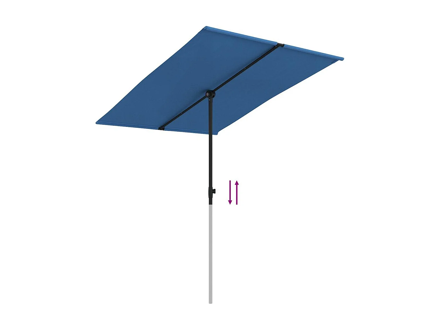 Parasol de jardin-Parasol d'extérieur avec mât en aluminium 2x1,5 m Bleu azuré