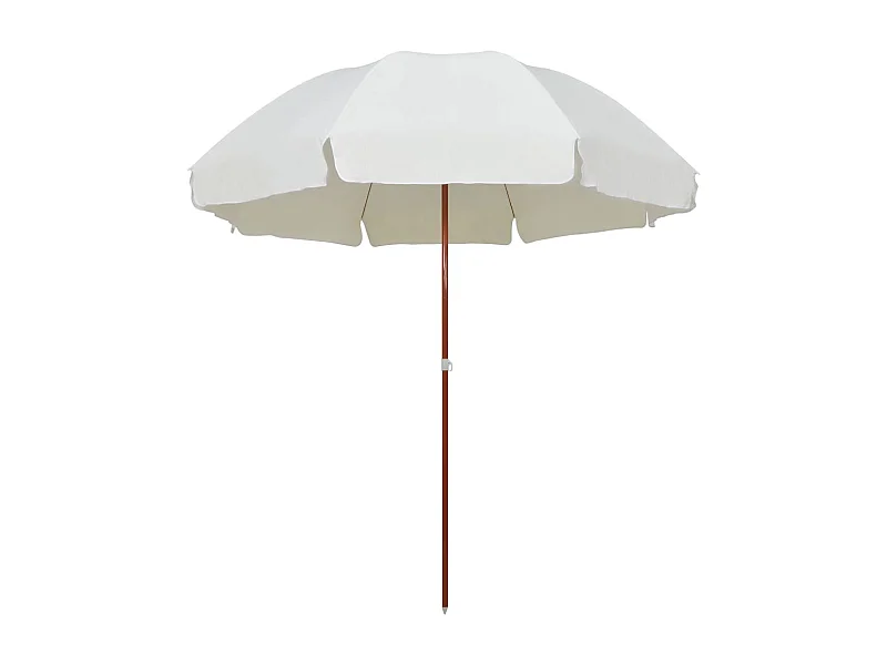Parasol de jardin-Parasol d'extérieur avec mât en acier 300 cm sable
