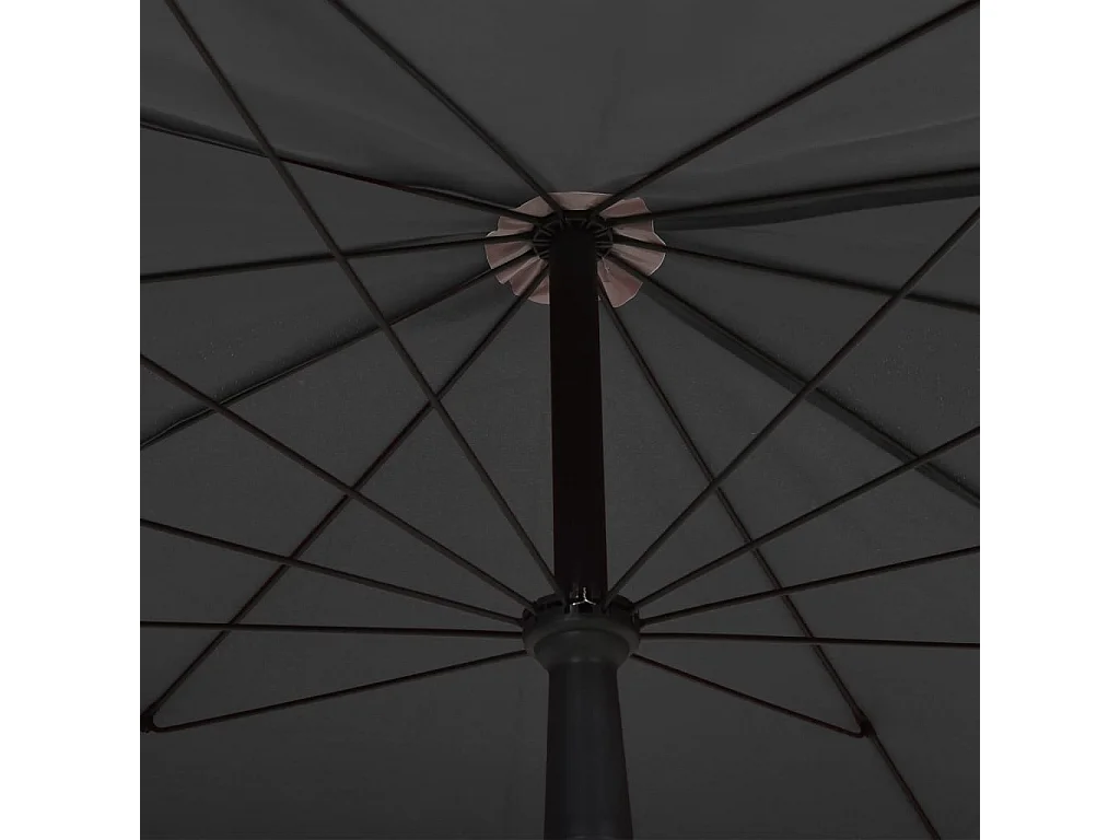 Parasol de jardin-Parasol d'extérieur avec mât 200x130 cm anthracite