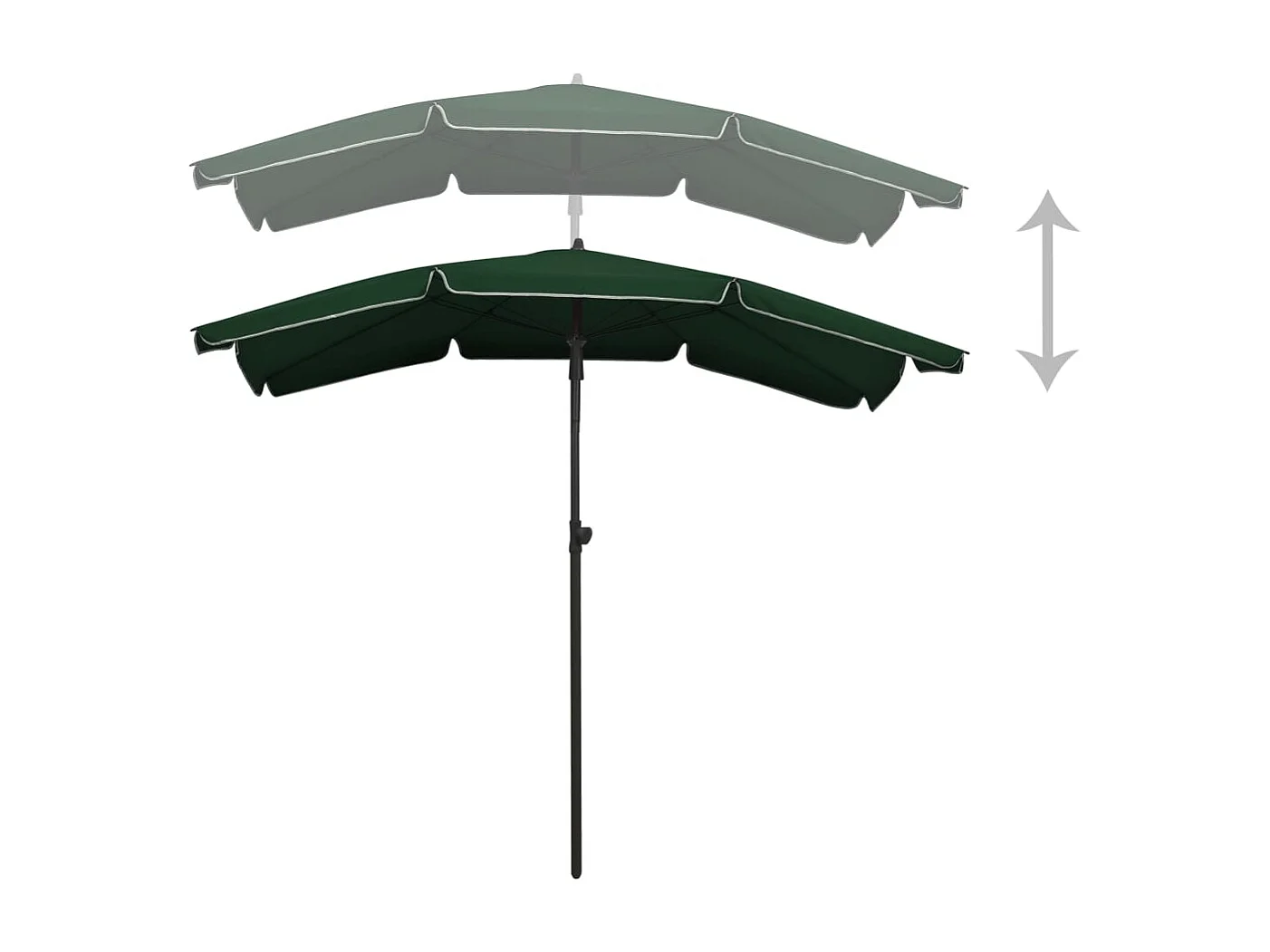 Parasol de jardin-Parasol d'extérieur avec mât 200x130 cm vert