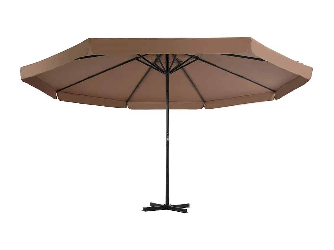 Parasol de jardin-Parasol d'extérieur avec base portable taupe