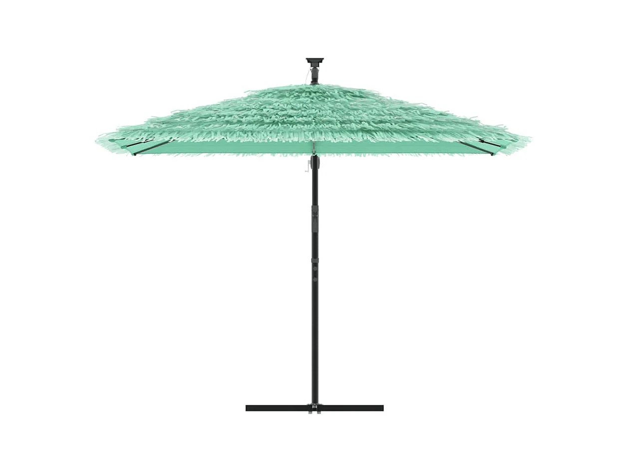 Parasol de jardin-Parasol d'extérieur avec mât en acier vert 290x290x238 cm
