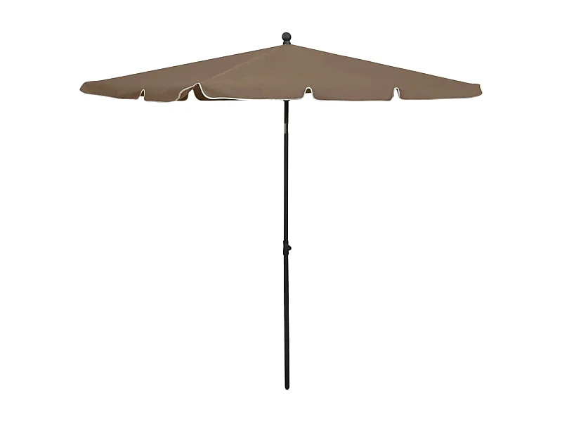 Parasol de jardin-Parasol d'extérieur avec mât 210x140 cm Taupe