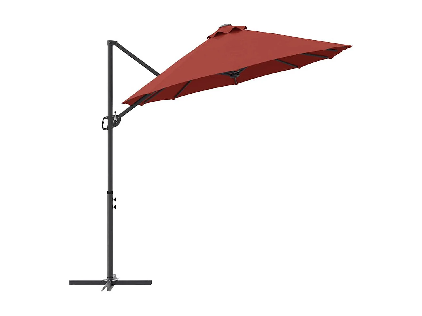 Parasol de jardin-Parasol cantilever de jardin Couleur terre cuite