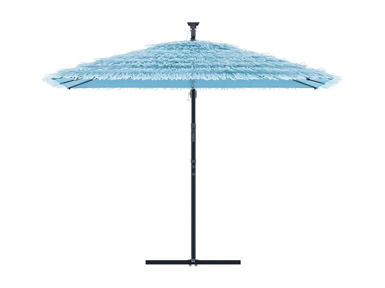 Parasol de jardin-Parasol d'extérieur avec mât en acier bleu 290x290x238 cm