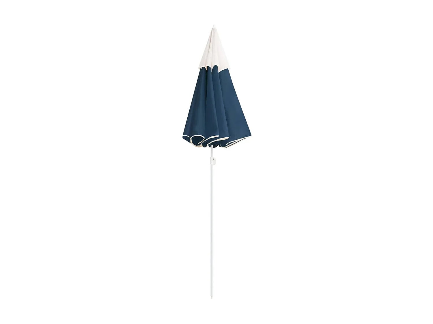 Parasol de jardin-Parasol d'extérieur avec mât en acier bleu 180 cm