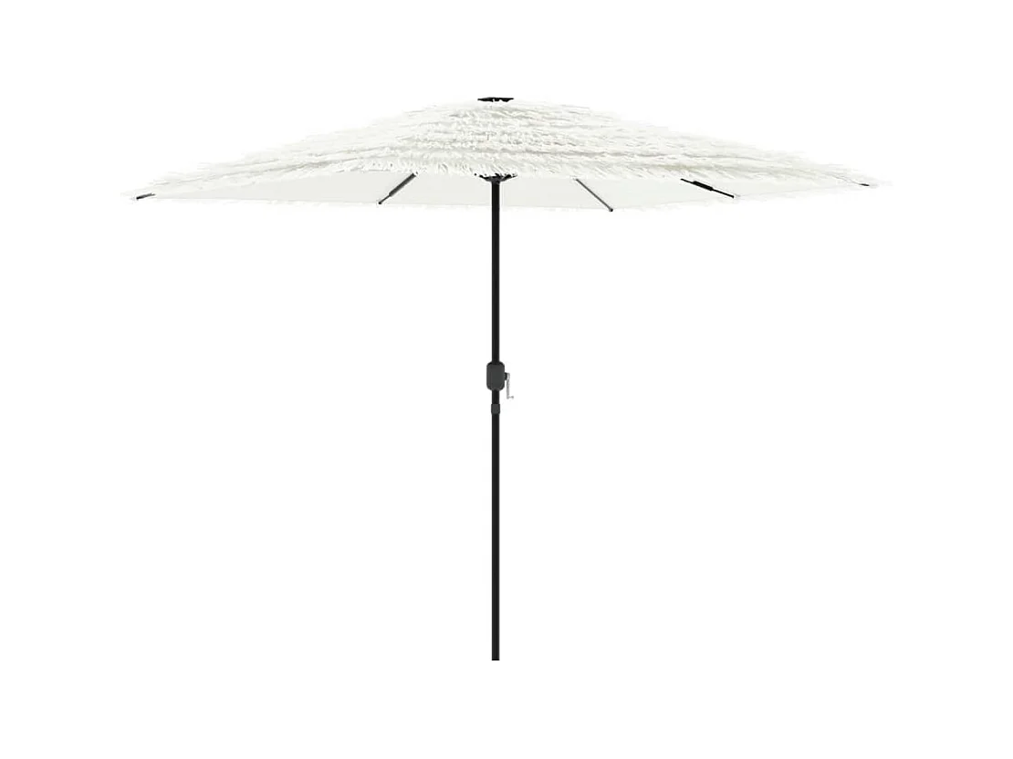 Parasol de jardin-Parasol d'extérieur avec mât en acier blanc 248x248x248 cm
