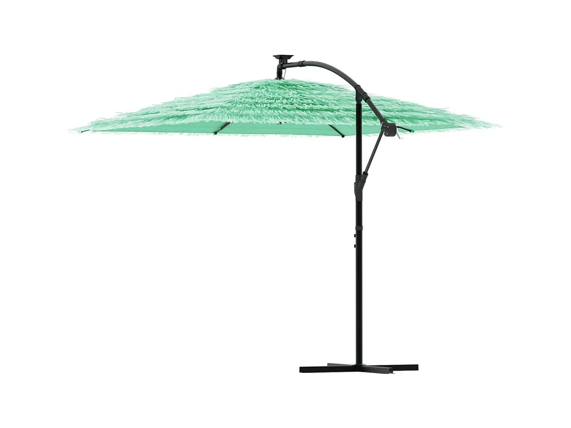 Parasol de jardin-Parasol d'extérieur avec mât en acier vert 269x269x235 cm