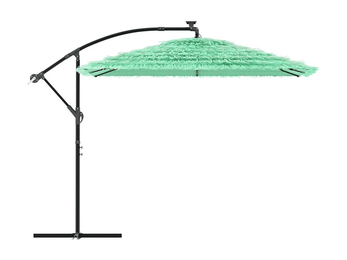 Parasol de jardin-Parasol d'extérieur avec mât en acier vert 269x269x235 cm