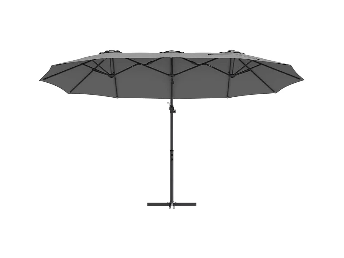 Parasol de jardin-Parasol cantilever de jardin Anthracite 372 x 198 x 243 cm