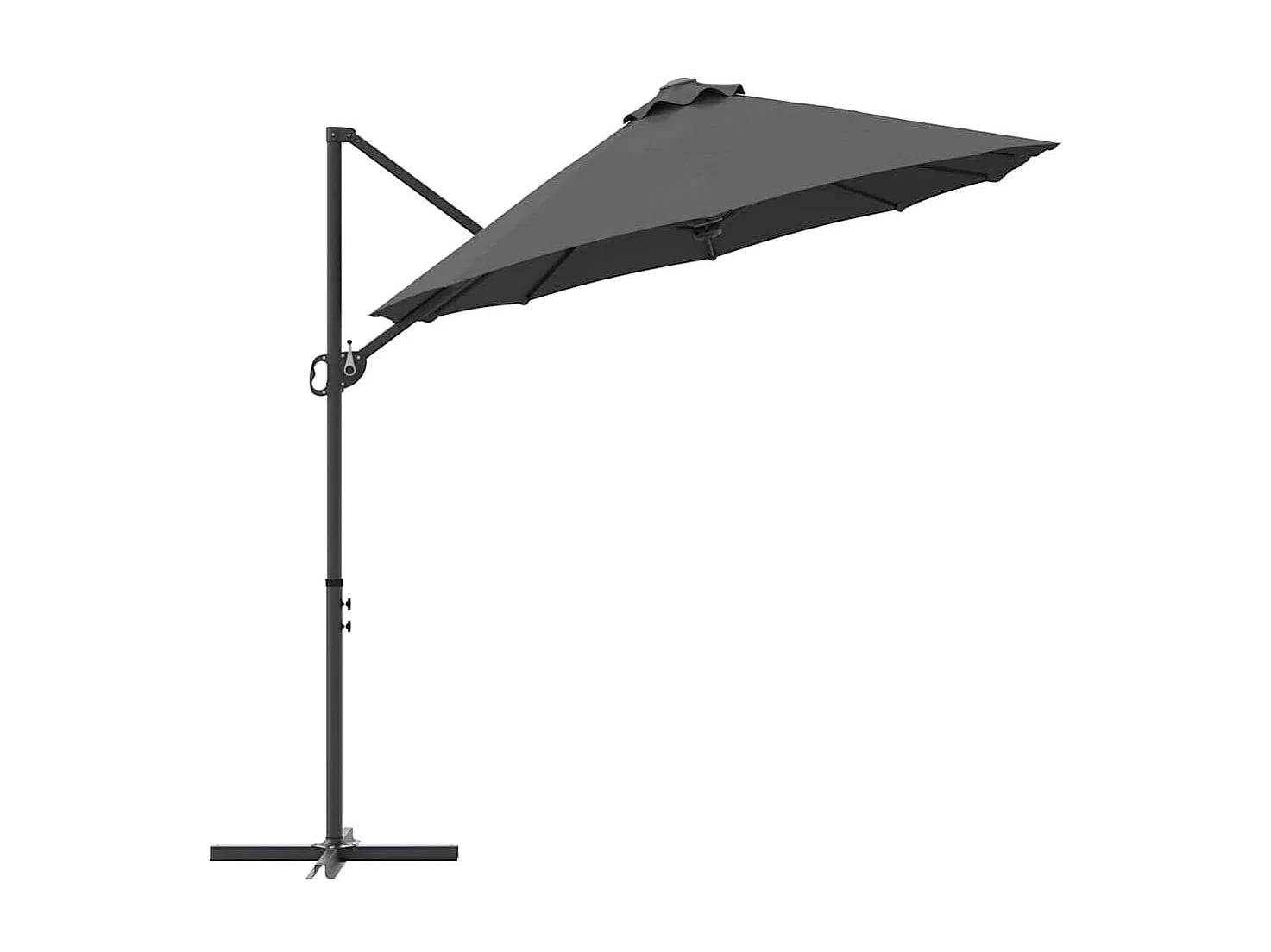 Parasol de jardin-Parasol cantilever de jardin Anthracite 372 x 198 x 243 cm
