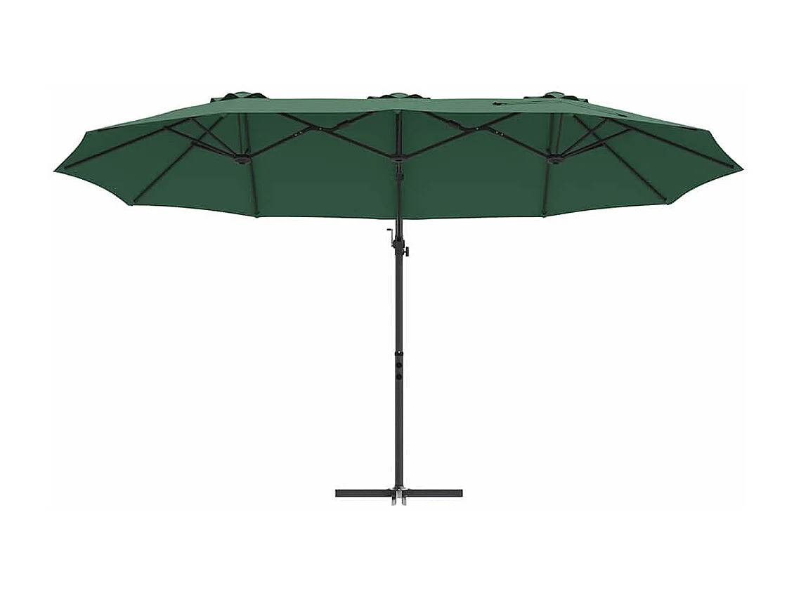 Parasol de jardin-Parasol cantilever de jardin Vert 372 x 198 x 243 cm