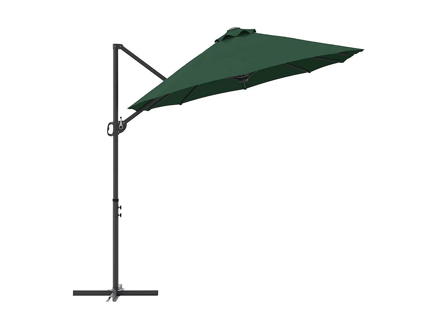 Parasol de jardin-Parasol cantilever de jardin Vert 372 x 198 x 243 cm
