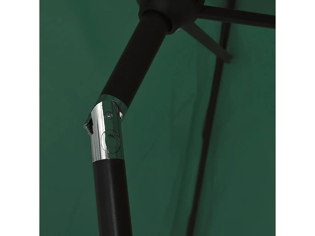 Parasol de jardin en porte-à-faux avec LED 3 m vert