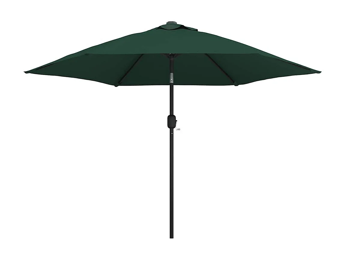 Parasol de jardin en porte-à-faux avec LED 3 m vert