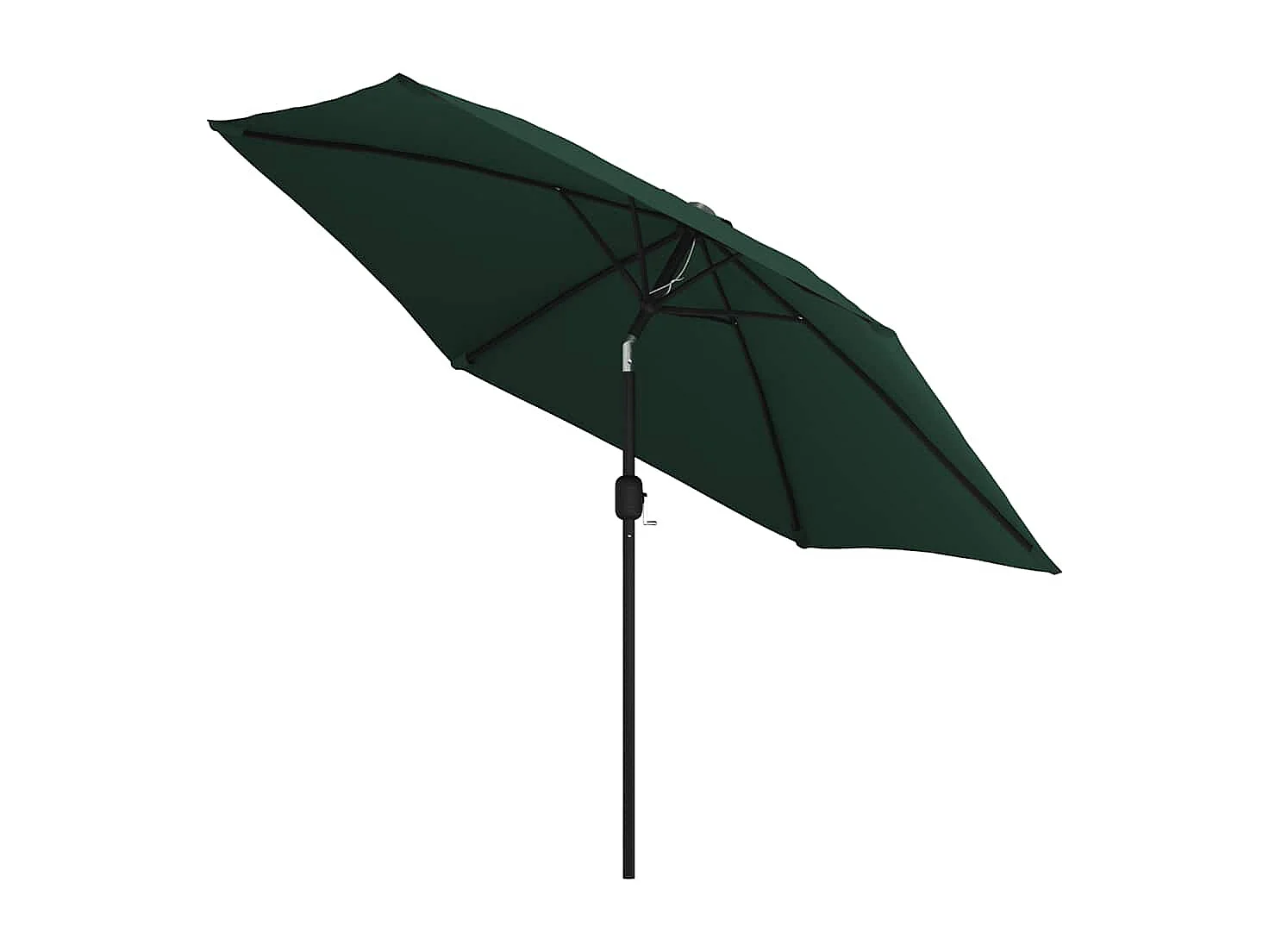 Parasol de jardin en porte-à-faux avec LED 3 m vert