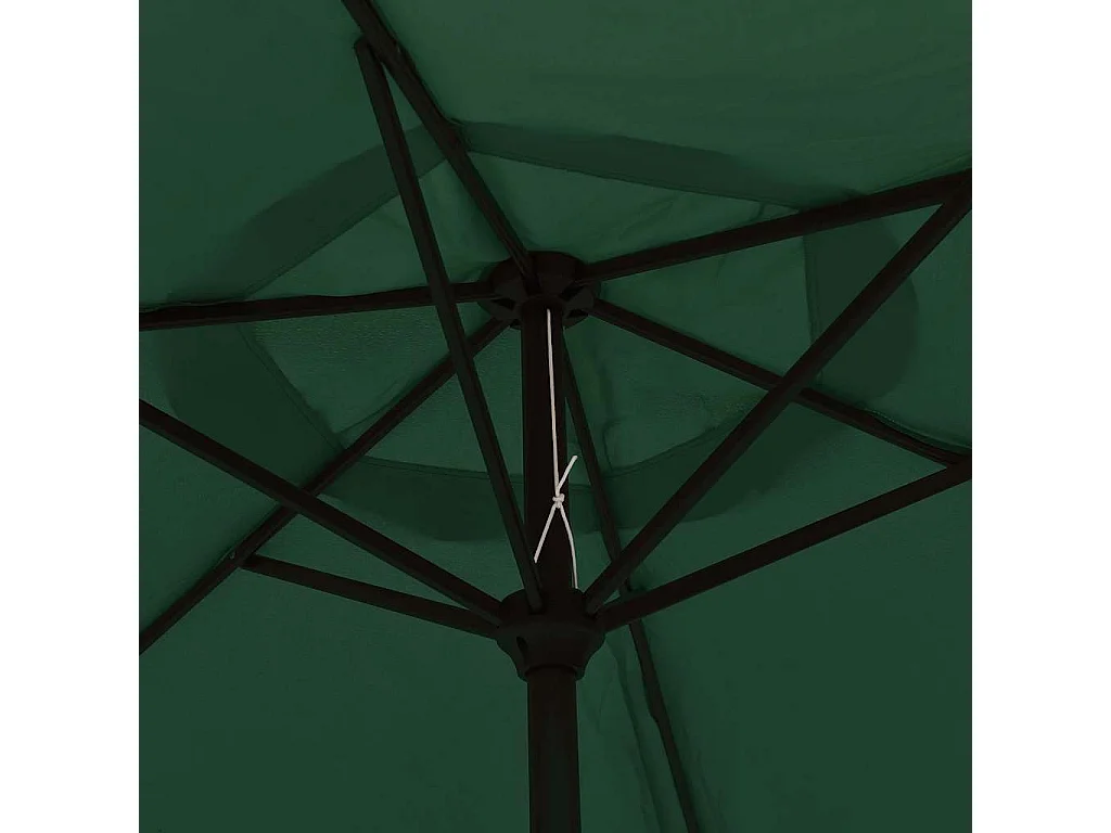 Parasol de jardin en porte-à-faux avec LED 3 m vert